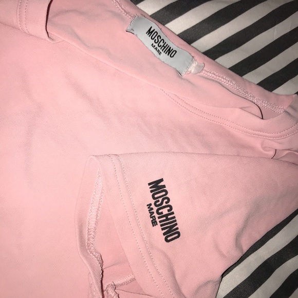 Vintage 90’s Moschino short sleeve pink shirt women’s size small - Picture 3 of 4